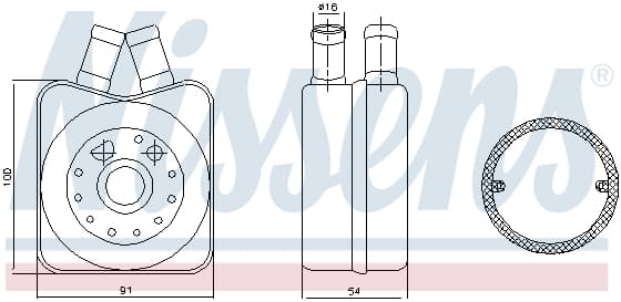 Termoflot radiator ulei (90x54x90; cu garnitura) AUDI 80, A3, A4, A6, A8, CABRIOLET, COUPE; SEAT ALHAMBRA, ALTEA, ALTEA XL, CORDOBA, IBIZA II, IBIZA III, LEON, TOLEDO II 1.4-2.8 dupa 1991