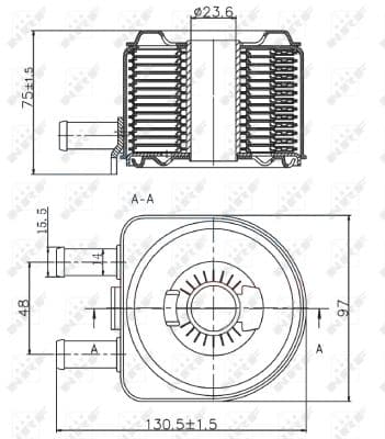 Termoflot radiator ulei (95x67x102, cu garnitura) CITROEN BERLINGO, C4 I, C5, C5 I, C5 II, C8, EVASION, JUMPER, JUMPY, XANTIA, XSARA, XSARA PICASSO; PEUGEOT 206, 206 SW, 306, 307, 307 SW, 406, 407 2.0