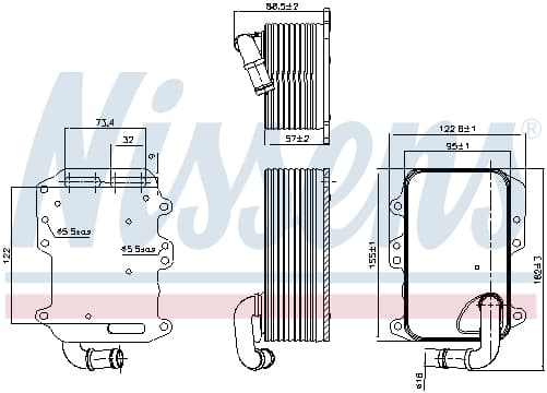 Termoflot radiator ulei AUDI A4, A4 ALLROAD, A5, A6, A6 ALLROAD, A7, A8, Q5, Q7; VW TOUAREG 3.0D intre 2007-2018