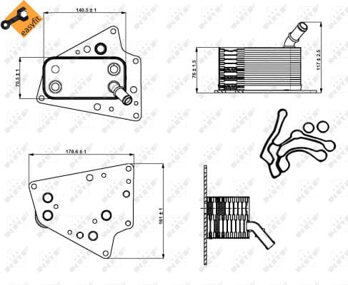 Termoflot radiator ulei (cu garnitura) FIAT CROMA; OPEL ASTRA H, ASTRA H GTC, ZAFIRA ZAFIRA FAMILY B; SAAB 9-3 1.9D dupa 2004