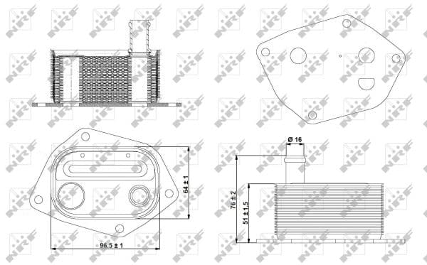 Termoflot radiator ulei HYUNDAI ACCENT III, ELANTRA, GETZ, I30, MATRIX; KIA CEE D, CEE D SW, CERATO, PRO CEE D, RIO II 1.5D 1.6D dupa 2004