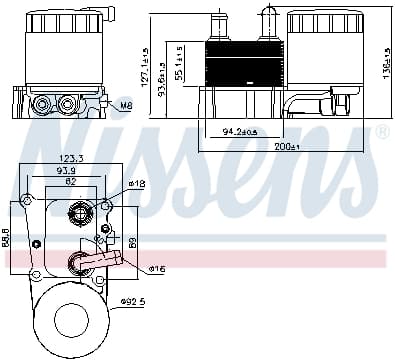 Termoflot radiator ulei (manual, cu capac filtru ulei) FORD C-MAX, FIESTA, FIESTA IV, FOCUS, FOCUS C-MAX, FOCUS II, GALAXY, MONDEO IV, S-MAX, TOURNEO CONNECT, TRANSIT CONNECT 1.8D intre 1998-2015