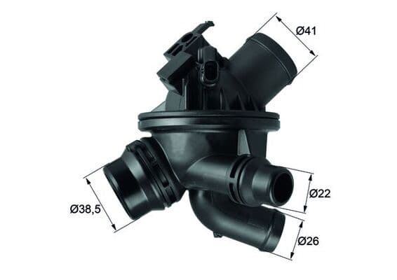 Termostat lichid racire (97 C, in carcasa) potrivit BMW 5 (F10), 5 (F11), 7 (F01, F02, F03, F04) 2.5 3.0 09.08-12.15
