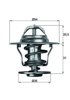 Termostat lichid racire (92 C) potrivit VOLVO 850, 960, 960 II, C70 I, S40 I, S40 II, S60 I, S70, S80 I, S80 II, S90 I, V40, V70 I, V70 II, V90 I, XC60 I, XC70 I 1.6-3.0 08.74-02.17