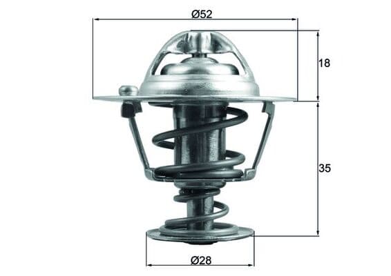 Termostat lichid racire (78 C) potrivit HONDA ACCORD VI, CITY IV, CIVIC IV, CIVIC VIII, CIVIC X, CR-V I, CR-V V, CR-Z, HR-V, INSIGHT, JAZZ III, JAZZ IV, ODYSSEY; ROVER 400 II 1.3-3.5 01.89-