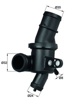 Termostat lichid racire (80 C, in carcasa) potrivit MERCEDES A (W169), B SPORTS TOURER (W245) 2.0D 09.04-06.12