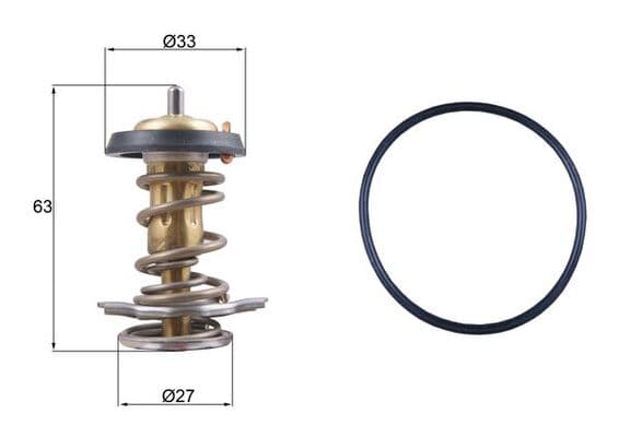 Termostat lichid racire (82 C, cartus) potrivit IVECO DAILY III, DAILY IV, DAILY V, DAILY VI; FIAT DUCATO 2.3D 3.0CNG 3.0D 12.01-