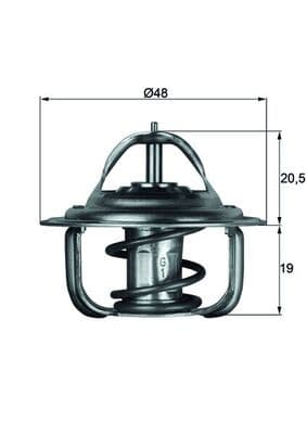 Termostat lichid racire (87 C) potrivit AUDI 50, 80 B1; CHEVROLET AVEO KALOS; DAEWOO CIELO, ESPERO, NEXIA; FORD GALAXY I, SIERRA II; OPEL ASCONA B, ASTRA F KOMBI 1.0-2.3 09.62-05.08
