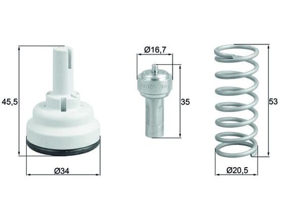 Termostat lichid racire (87 C) potrivit VW EOS, GOLF PLUS V, JETTA III 1.6 12.04-10.10