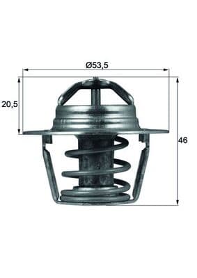 Termostat lichid racire (89 C) potrivit RENAULT 19 II CHAMADE, CLIO II, KANGOO, KANGOO EXPRESS, LAGUNA I, LAGUNA II, MEGANE I, MEGANE I CLASSIC, MEGANE I COACH, MEGANE SCENIC 1.2-2.0 08.85-