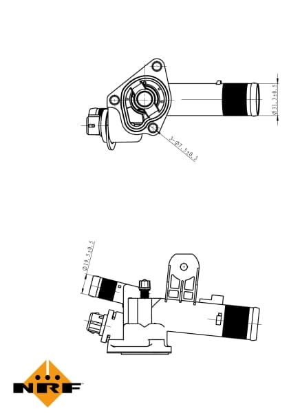 Termostat sistem racire (89 C, in carcasa) potrivit RENAULT CLIO II, CLIO III, ESPACE IV, GRAND SCENIC II, KANGOO, KANGOO EXPRESS, KANGOO II, LAGUNA I, LAGUNA II, LAGUNA III 1.5D-2.5D 10.97-