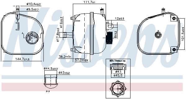 Vas expansiune cu capac potrivit MINI (R50, R53), (R52) 03.02-07.08