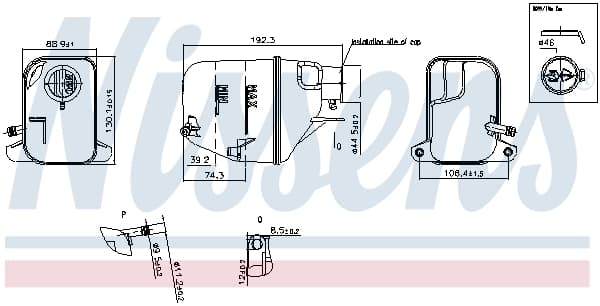 Vas expansiune cu capac potrivit MINI (R50, R53), (R52) 06.01-07.08