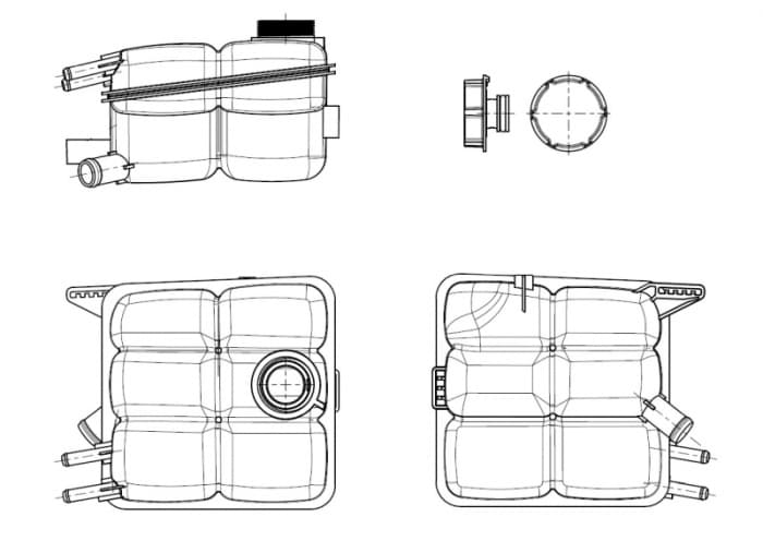 Vas expansiune racire cu capac potrivit FORD FOCUS C-MAX, FOCUS II, KUGA I 10.03-11.12