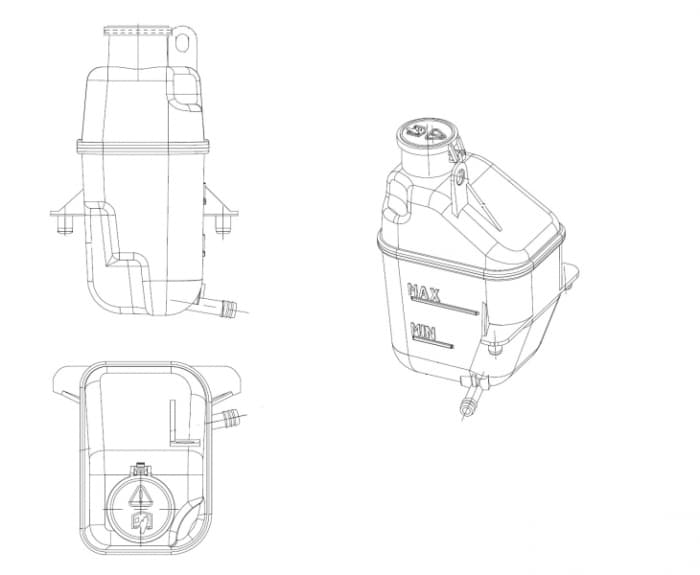 Vas expansiune racire cu capac potrivit MINI (R50, R53), (R52) 06.01-07.08