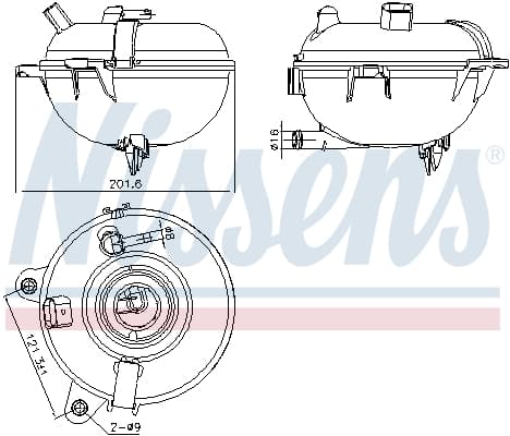 Vas expansiune racire potrivit AUDI A3, Q2, Q3, Q5, TT; SEAT ATECA, LEON, LEON SC, LEON ST, TARRACO; SKODA KAROQ, KODIAQ I, OCTAVIA III, SUPERB III, YETI; VW ATLAS, GOLF ALLTRACK VII 05.08-