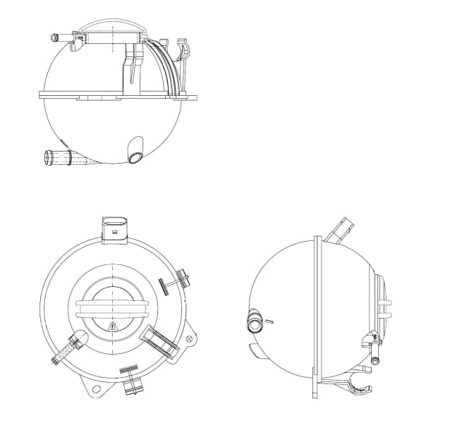 Vas expansiune racire potrivit AUDI A3, Q3, TT; SEAT ALHAMBRA, ALTEA, ALTEA XL, LEON, TOLEDO III; SKODA OCTAVIA II, RAPID, SUPERB II, YETI; VW BEETLE, CADDY III, CADDY III MINIVAN, CADDY IV 02.03-