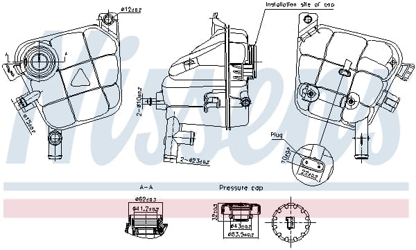 Vas expansiune racire potrivit MERCEDES GL (X166), GLE (C292), GLE (W166), GLS (X166), M (W166) 06.11-10.19