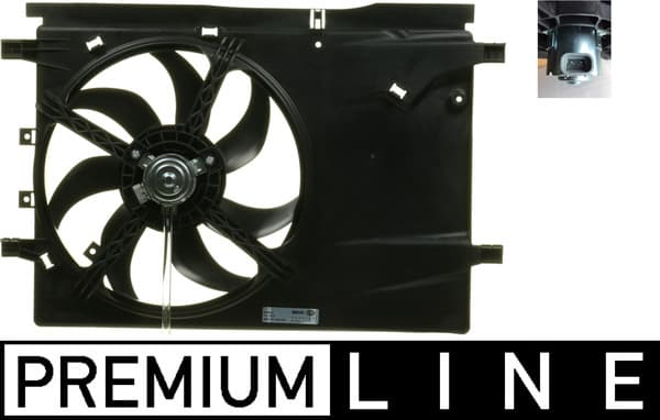Ventilator radiator (cu carcasa) potrivit CITROEN NEMO, NEMO MINIVAN; FIAT FIORINO MINIVAN, QUBO; PEUGEOT BIPPER, BIPPER TEPEE 1.4 1.4CNG 11.07-
