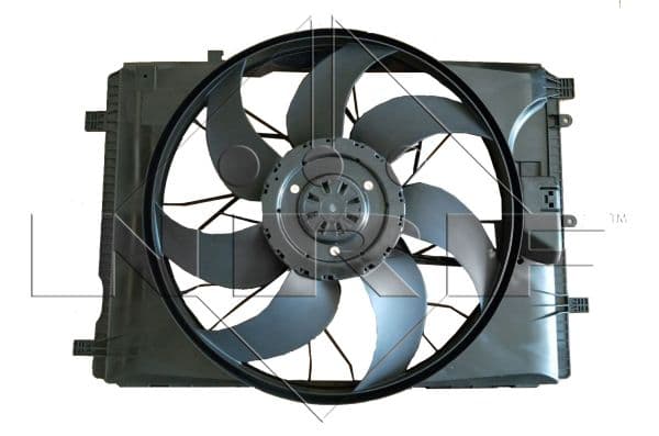 Ventilator radiator (cu carcasa) potrivit MERCEDES A (W176), B SPORTS TOURER (W246, W242), CLA (C117), CLA SHOOTING BRAKE (X117), GLA (X156), SLC (R172), SLK (R172) 1.5D-2.2D 02.11-