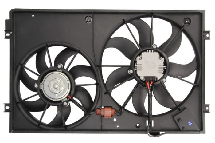 Ventilator radiator Dreapta Stanga (cu carcasa) potrivit AUDI A1, A3; SEAT ALTEA, ALTEA XL, IBIZA IV, IBIZA IV SC, IBIZA IV ST, LEON, TOLEDO III; SKODA FABIA II, OCTAVIA I 1.2-3.6 08.00-