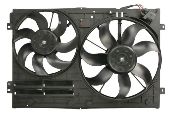 Ventilator radiator Dreapta Stanga (cu carcasa) potrivit AUDI A1, A3, TT; SEAT ALTEA, ALTEA XL, IBIZA IV, IBIZA IV SC, IBIZA IV ST, LEON, TOLEDO III; SKODA FABIA II, OCTAVIA I 1.0-3.6 08.00-
