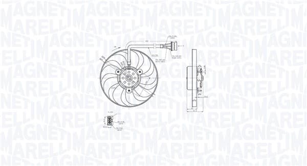 Ventilator radiator potrivit AUDI A3, TT; SEAT AROSA, CORDOBA, IBIZA III, LEON, TOLEDO II; SKODA FABIA I, FABIA I PRAKTIK, FABIA II, OCTAVIA I, OCTAVIA II, OCTAVIA I KOMBI, ROOMSTER; VW BORA 1.0-3.2 1