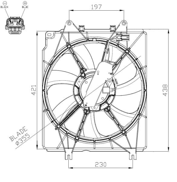 Ventilator radiator potrivit HONDA CR-V IV, CR-V V 1.5 2.4 09.15-