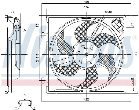 Ventilator radiator SEAT MII; SKODA CITIGO; VW LOAD UP, UP 1.0 1.0CNG dupa 2011
