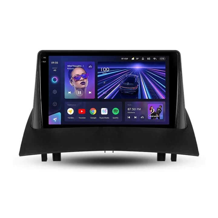 Navigatie Auto Teyes CC3 2K Renault Megane 2 2002-2009 4+64GB 9.5" QLED Octa-core 2Ghz, Android 4G Bluetooth 5.1 DSP