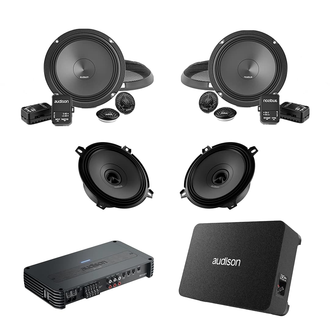 Pachet Difuzoare Auto cu subwoofer Daewoo Matiz 1998-2002 Audison Prima 1010 W