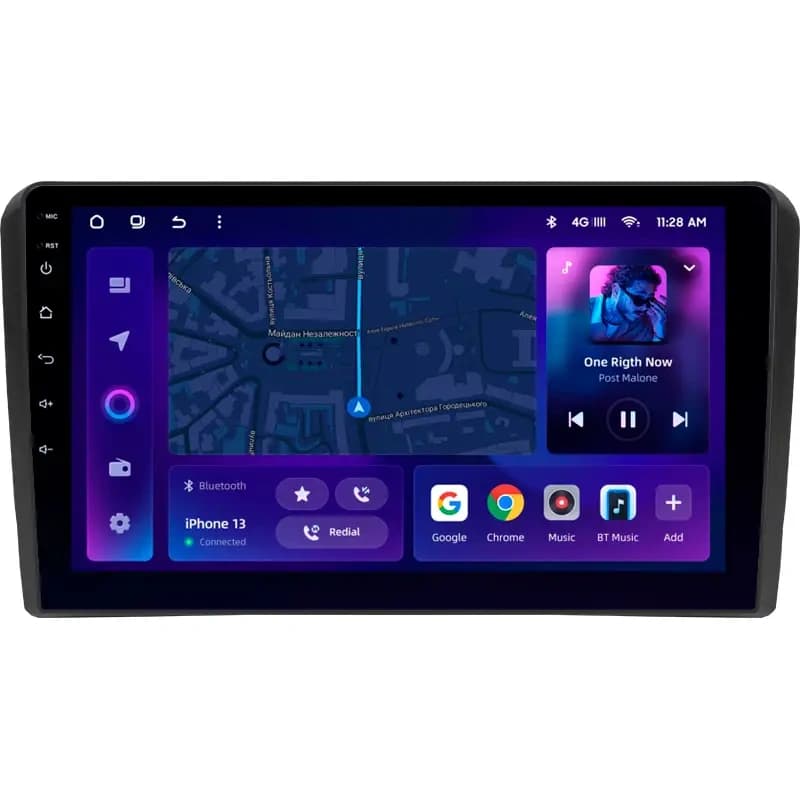 Navigatie Auto MOSS M2 Audi A3 8P 2004-2013 4+64GB 9" IPS Octa-core 1.6Ghz, Android 4G Bluetooth 5.1 DSP