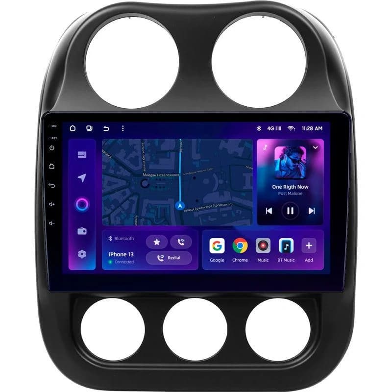 Navigatie Auto MOSS M2 Jeep Compass 1 2009-2015 4+64GB 10" IPS Octa-core 1.6Ghz, Android 4G Bluetooth 5.1 DSP