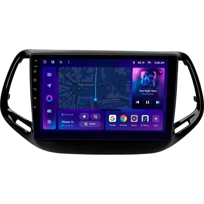 Navigatie Auto MOSS M2 Jeep Compass 2 2016-2018 4+64GB 10" IPS Octa-core 1.6Ghz, Android 4G Bluetooth 5.1 DSP