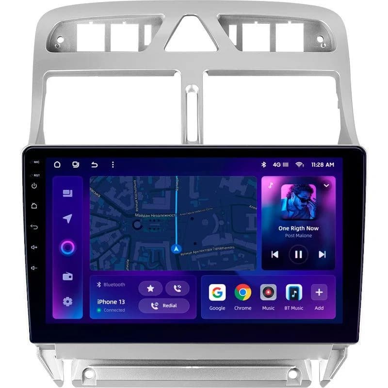 Navigatie Auto MOSS M3 Peugeot 307 2001-2008 4+32GB 9" QLED Octa-core 2Ghz, Android 4G Bluetooth 5.1 DSP