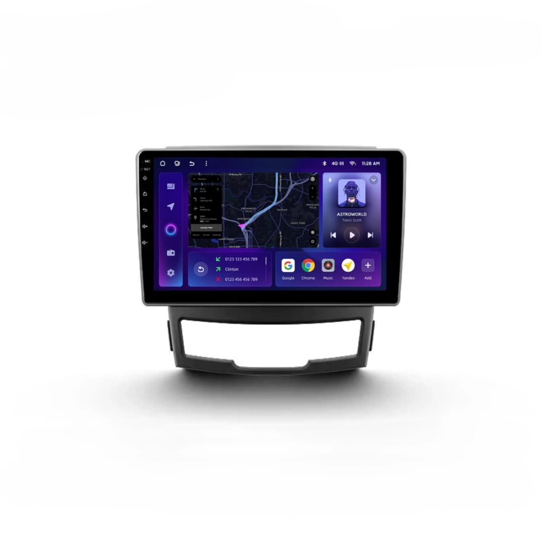 Navigatie Auto MOSS M3 SsangYong Korando 3 2010-2013 4+32GB 9" QLED Octa-core 2Ghz, Android 4G Bluetooth 5.1 DSP