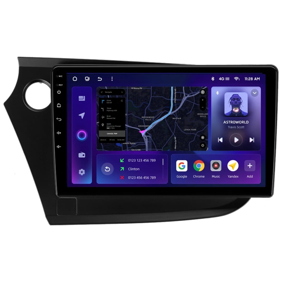 Navigatie Auto MOSS M3 Honda Insight 2009-2014 4+32GB 9" QLED Octa-core 2Ghz, Android 4G Bluetooth 5.1 DSP