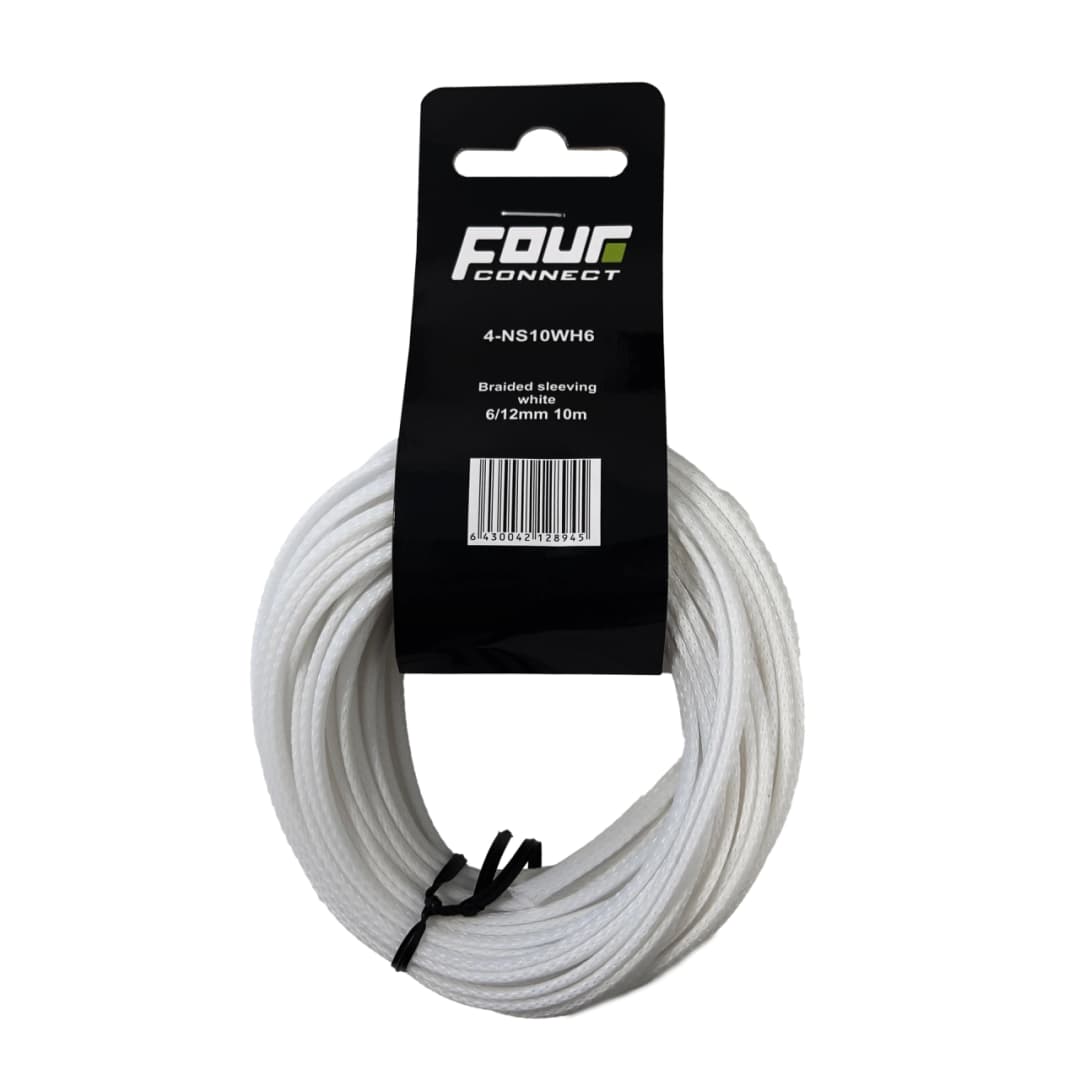 Tresa Cablu FOUR Connect 4-NS10WH6, 10 M, Alb, 6/12 mm