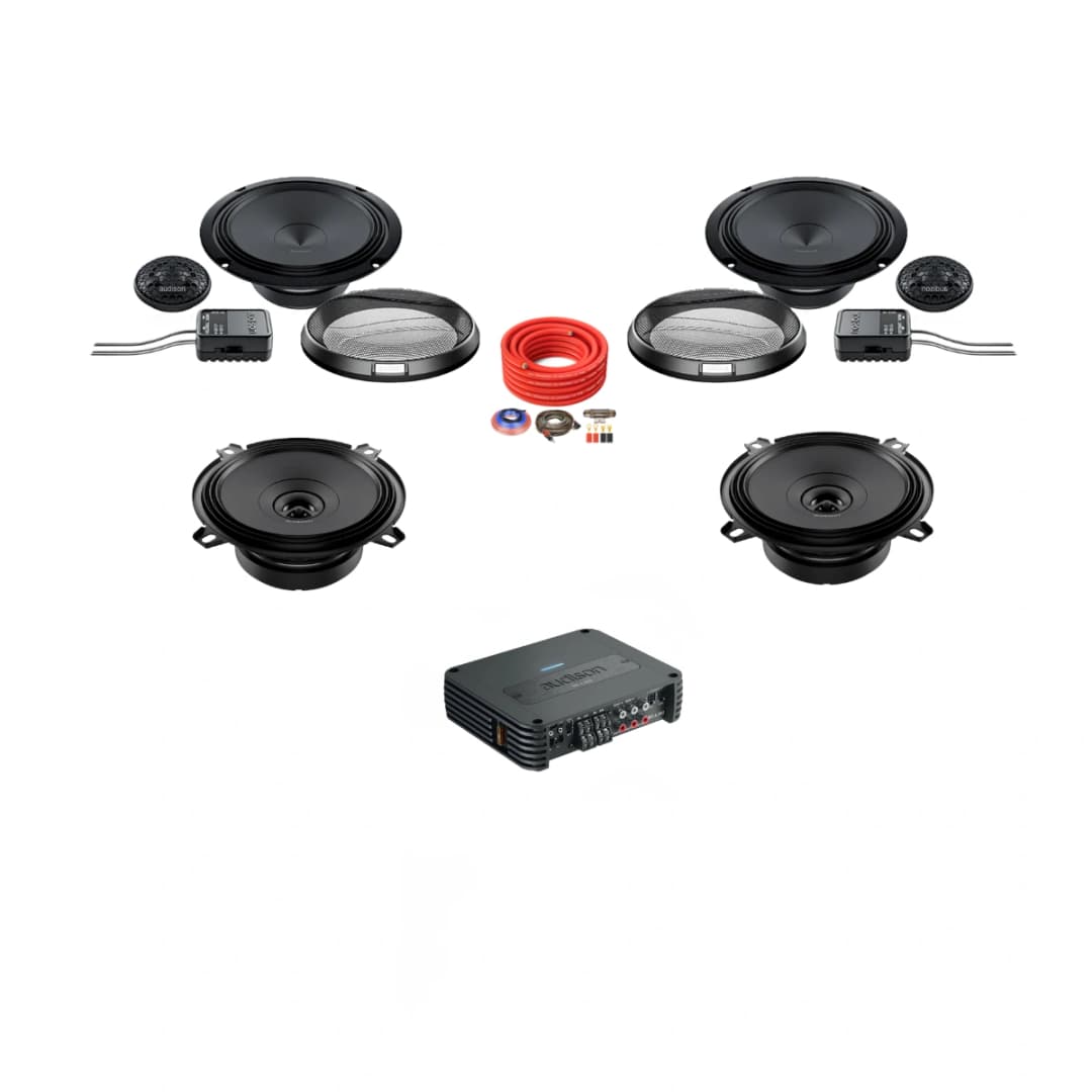 Pachet difuzoare auto cu amplificator dedicat Opel Meriva A facelift 2006 - 2010 Audison Prima 520 W