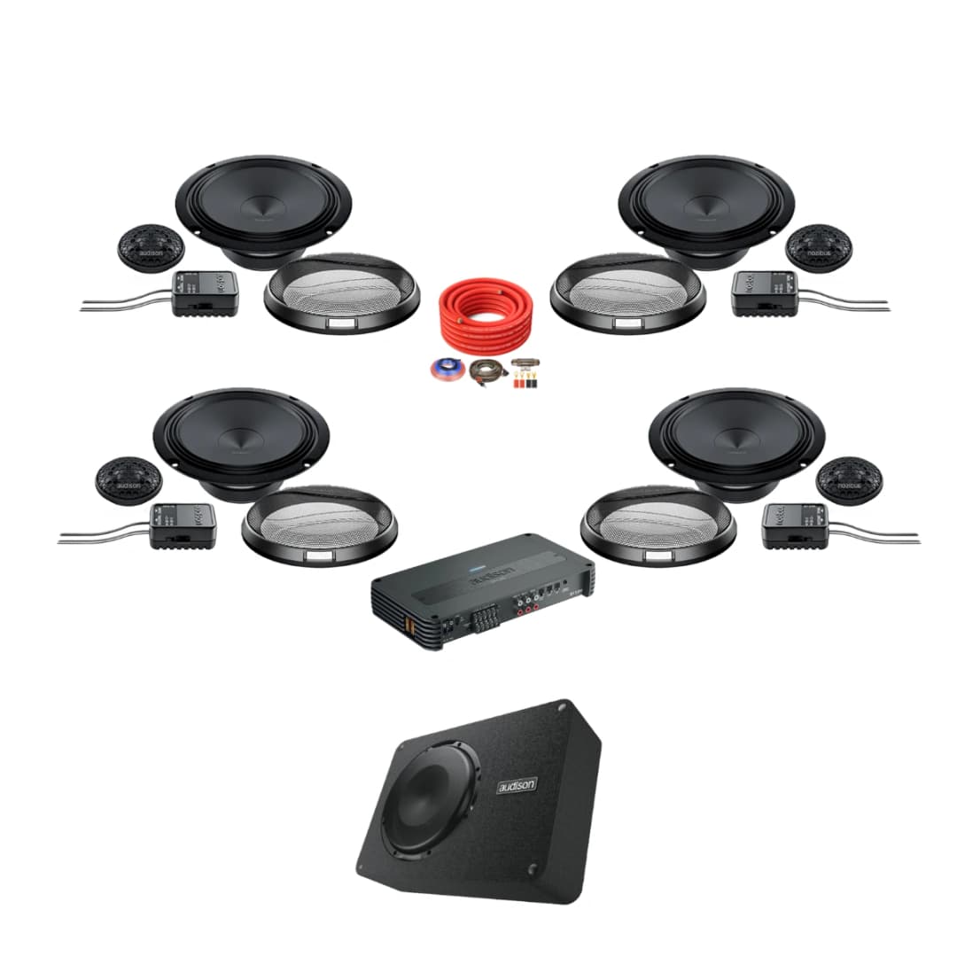 Pachet difuzoare auto cu subwoofer dedicat Audi A6 C5 facelift 2001 - 2004 Audison Prima 1000 W