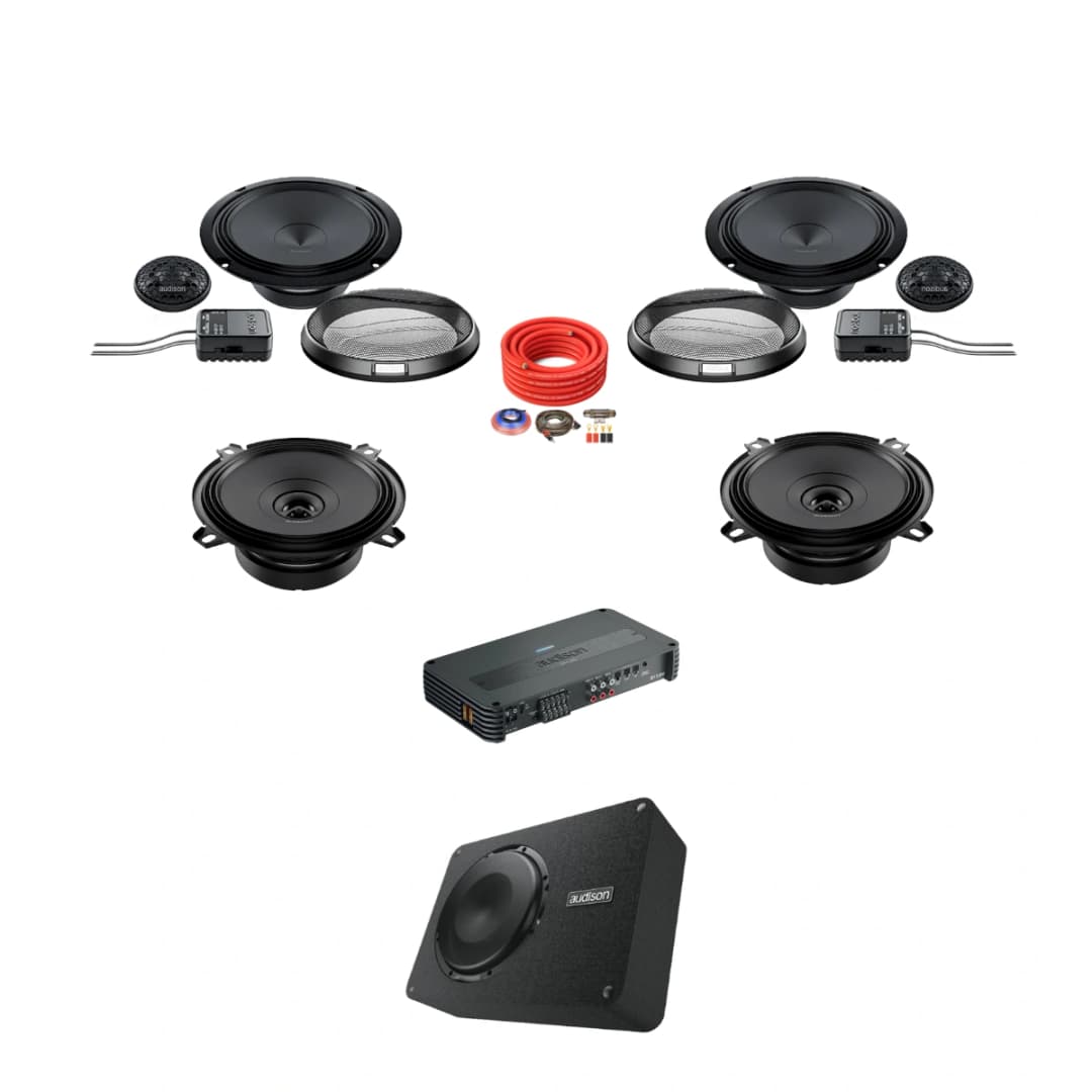 Pachet difuzoare auto cu subwoofer dedicat Opel Astra G facelift 1998 - 2004 Audison Prima 1000 W
