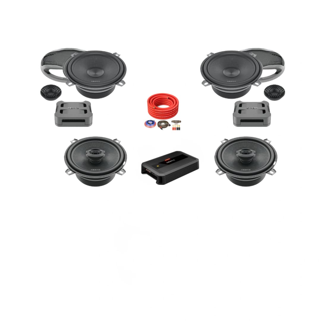Pachet difuzoare auto cu amplificator dedicat Fiat Punto II 188 1999 - 2003 Hertz Cento 840 W