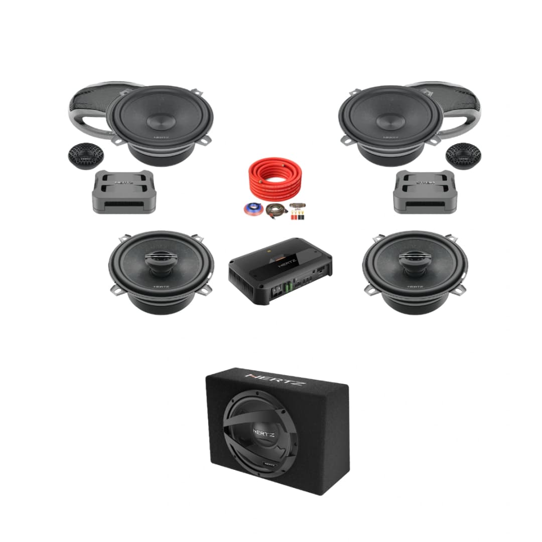 Pachet difuzoare auto cu subwoofer dedicat Dacia Sandero II facelift 2016 - 2020 Hertz Cento 1030 W