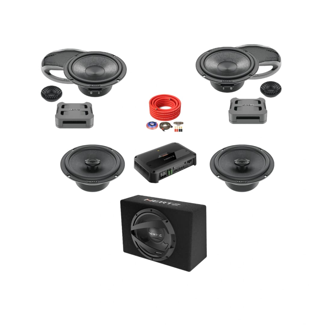 Pachet difuzoare auto cu subwoofer dedicat Volkswagen Polo 6R facelift 2014 - 2017 Hertz Cento 1030 W