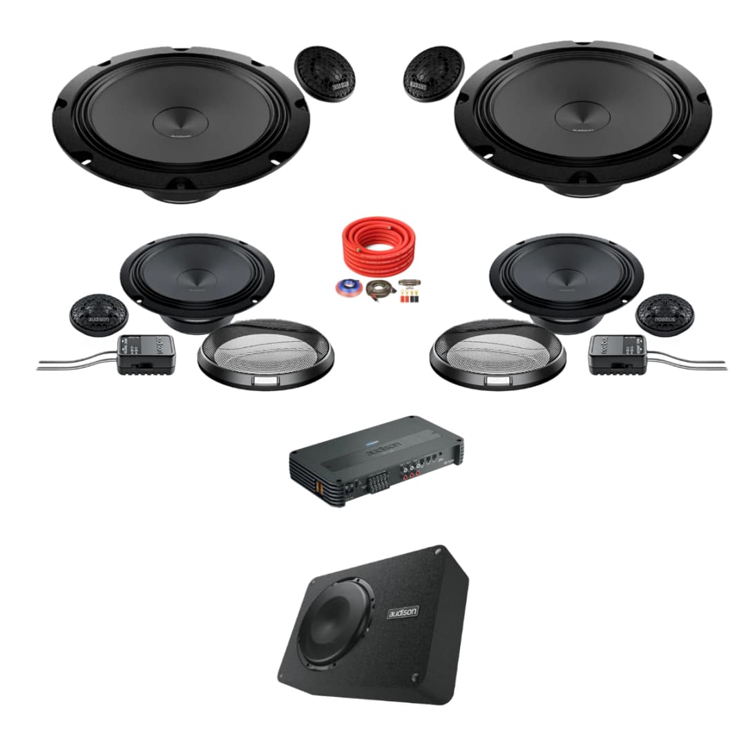 Pachet difuzoare auto cu subwoofer dedicat Audi A6 C8 2018 - 2023 Audison Prima 1000 W