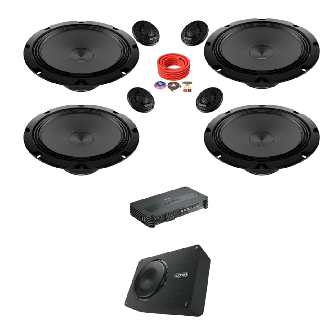Pachet difuzoare auto cu subwoofer dedicat Volkswagen Touareg II 7P 2010 - 2014 Audison Prima 1000 W