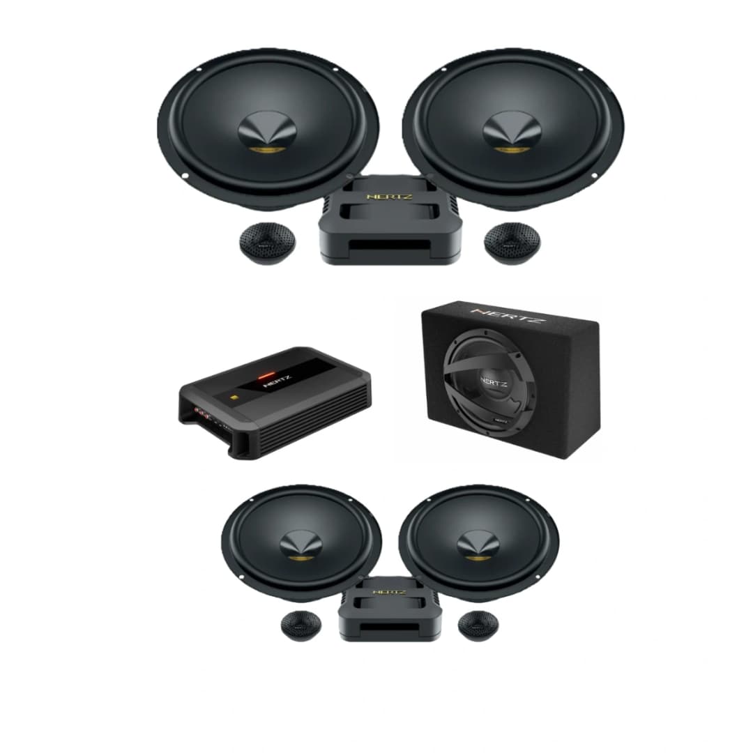 Pachet difuzoare auto cu subwoofer dedicat Mercedes‑Benz Clasa B W246 2011 - 2014 Hertz Dieci Pro 1030 W